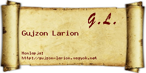 Gujzon Larion névjegykártya
